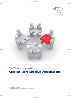 Creating More Effective Organizations - WEF