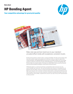 HP Bonding Agent - Product documentation