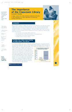 The Im po rt ance of the Classroom Library