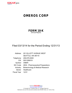 omeros corp - OTCMarkets.com