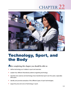 Chapter 22: Technology, Sport, and the Body