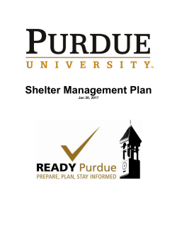 Shelter Management Plan