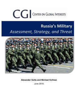 Russia`s Military Assessment, Strategy, and Threat