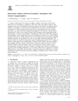 Interaction evidence between Enceladus` atmosphere and Saturn`s