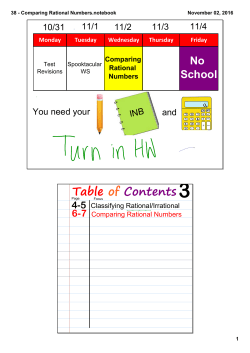 38 - Comparing Rational Numbers.notebook