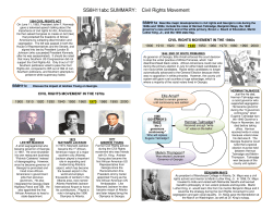SS8H11abc SUMMARY: Civil Rights Movement