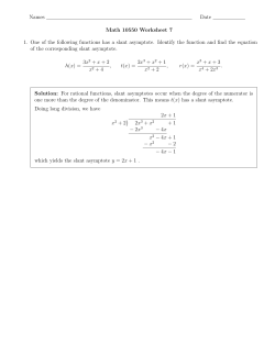 Solutions To Worksheet 7 Fall 2012