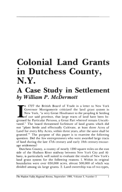 Colonial Land Grants in Dutchess County, NY