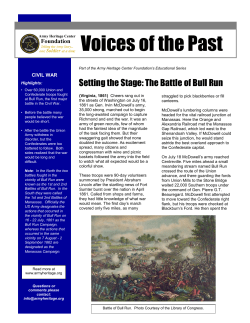 The Battle of Bull Run - Army Heritage Center Foundation