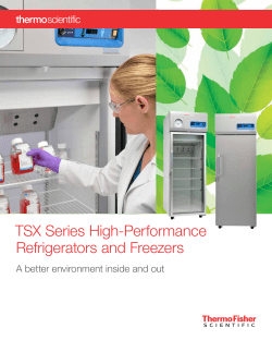 TSX Series High-Performance Refrigerators and Freezers Brochure