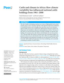 Cattle and climate in Africa: How climate variability has