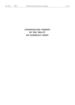 CONSOLIDATED VERSION OF THE TREATY ON EUROPEAN UNION