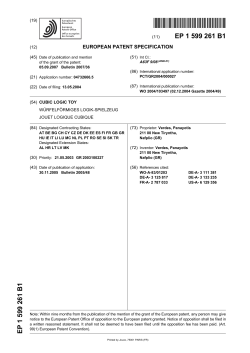 European Patent - V-Cube