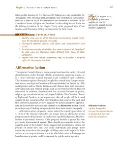 Affirmative Action - the Ontario Justice Education Network