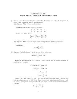MATH 32 FALL 2012 FINAL EXAM - PRACTICE EXAM SOLUTIONS