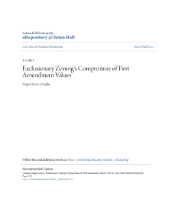 Exclusionary Zoning`s Compromise of First Amendment Values