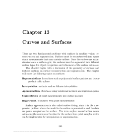 Chapter 13 Curves and Surfaces - CSE