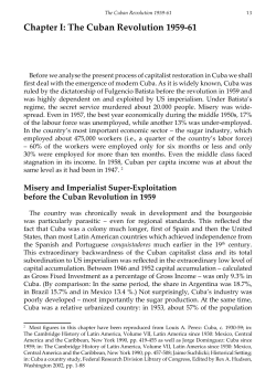 Chapter I: The Cuban Revolution 1959-61