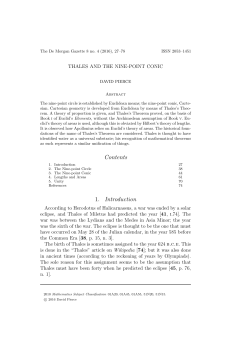 Thales and the Nine-point Conic