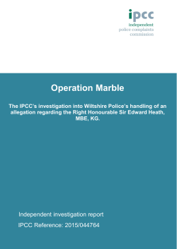 Operation Marble - Independent Police Complaints Commission