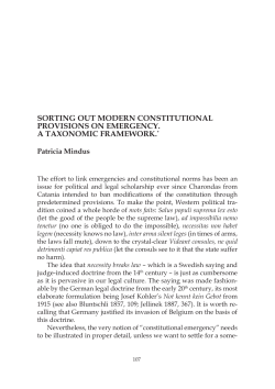 Sorting Out Modern Constitutional Provisions on