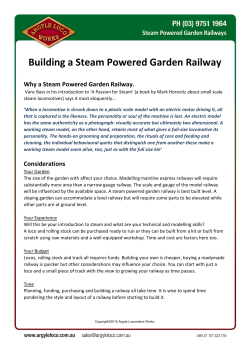 Building a Steam Powered Garden Railway