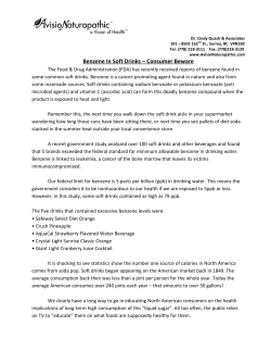 Benzene In Soft Drinks – Consumer Beware
