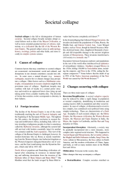 Societal collapse - Basic Knowledge 101