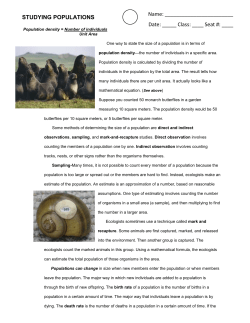 Studying Populations annotations