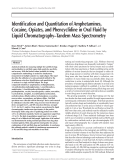 Identification and Quantitation of Amphetamines, Cocaine, Opiates