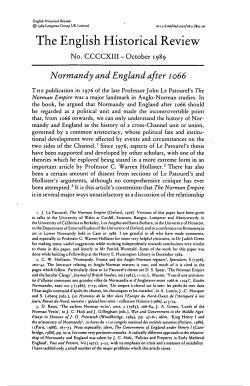 Normandy and England after 1066