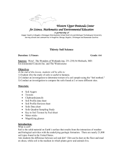Get the Dirt on Soils &ndash; A Teaching Unit for Gr