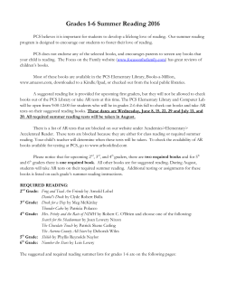 Grades 1-6 Summer Reading Info