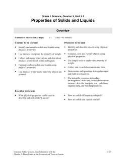 Properties of Solids and Liquids
