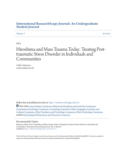 Hiroshima and Mass Trauma Today: Treating Post