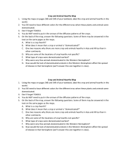 Crop and Animal Hearths Map