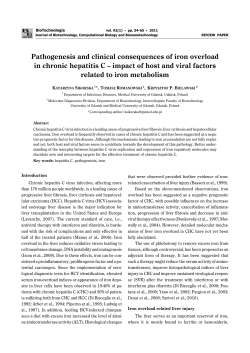 Pathogenesis and clinical consequences of iron overload in chronic