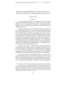 45 THE IDEOLOGY BEHIND BROWN V. BOARD OF EDUCATION