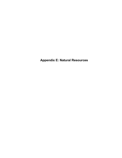 Appendix E: Natural Resources