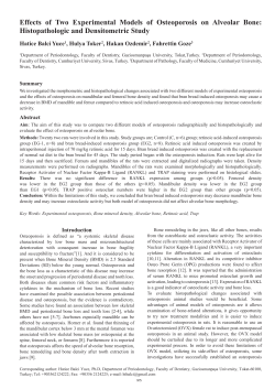 Effects of Two Experimental Models of Osteoporosis on Alveolar