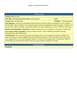 Gr2 Science Curriculum - Sparta Township School District