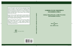 Learning to live together in sub-Saharan Africa - UNESDOC