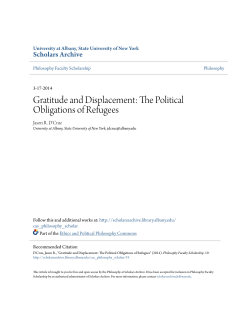 Gratitude and Displacement: The Political