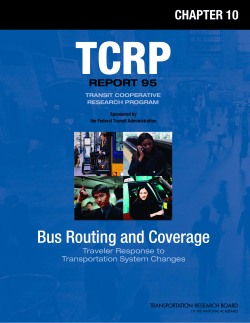 TCRP Report 95: Chapter 10 &ndash; Bus Routing and Coverage: Traveler