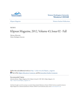 Klipsun Magazine, 2012, Volume 43, Issue 02 - Fall