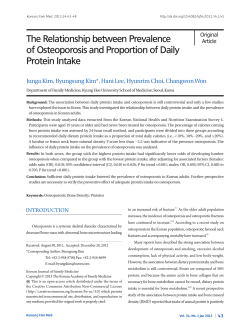 The Relationship between Prevalence of Osteoporosis and