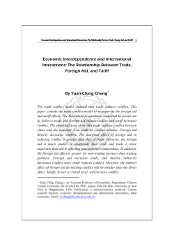 Economic Interdependence and International Interactions: The