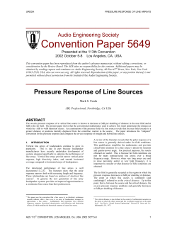 Pressure Response of Line Source
