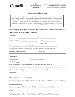 Environmental Scan - Government of Newfoundland and Labrador