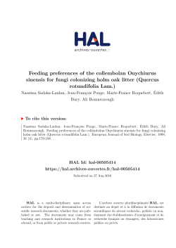 Feeding preferences of the collembolan Onychiurus sinensis